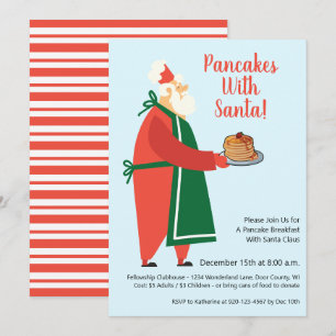 Pannenkoeken met Santa Holiday Brunch Kaart