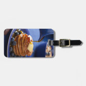 Pannenkoeken met stroop en bosbessen bagagelabel (Voorkant horizontaal)