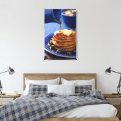 Pannenkoeken met stroop en bosbessen canvas afdruk (Insitu (Slaapkamer))