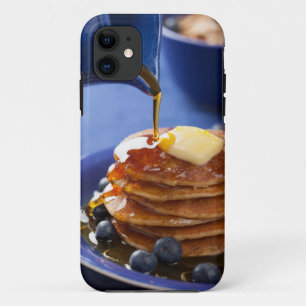 Pannenkoeken met stroop en bosbessen Case-Mate iPhone case