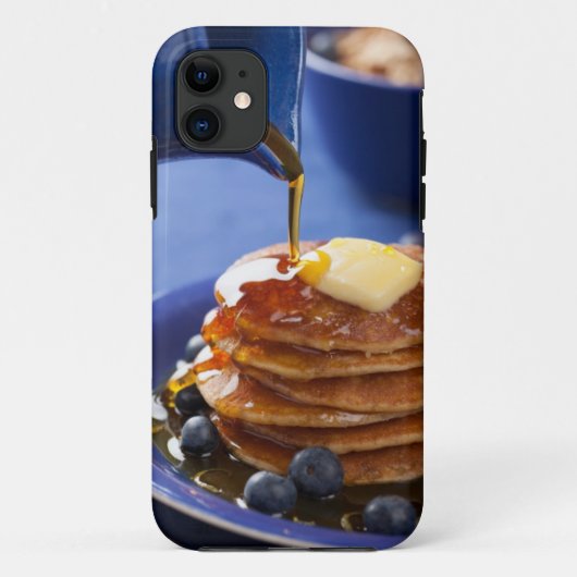 Pannenkoeken met stroop en bosbessen Case-Mate iPhone case (Achterkant)