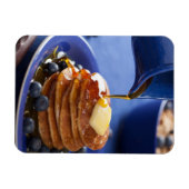 Pannenkoeken met stroop en bosbessen magneet (Horizontaal)