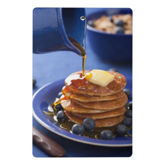 Pannenkoeken met stroop en bosbessen mini klembord (Achterkant)