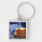 Pannenkoeken met stroop en bosbessen sleutelhanger (Voorkant)