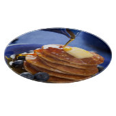 Pannenkoeken met stroop en bosbessen snijplank (Hoek)