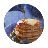 Pannenkoeken met stroop en bosbessen snijplank (Voorkant)