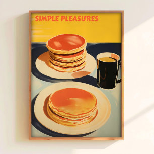 Pannenkoeken Muurkunst Ontbijt Print Eenvoudig Gen