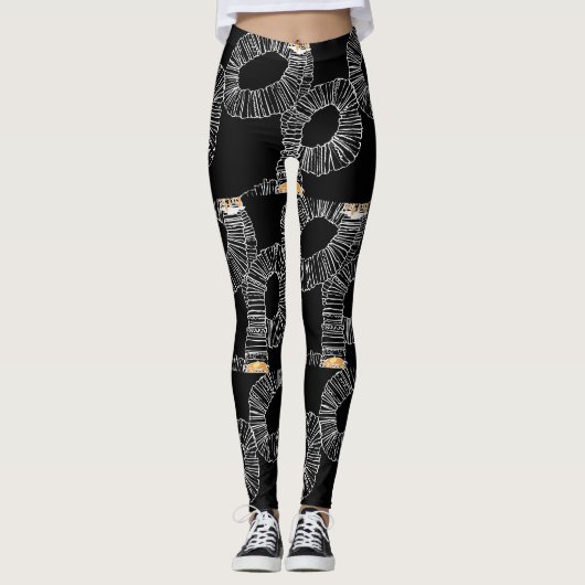 Pannenkoeken Niet Zo Korte Stapel Leggings (Voorkant)