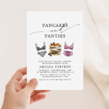 Pannenkoeken & Ondergoed Bruidsmeestuin Uitnodigin
