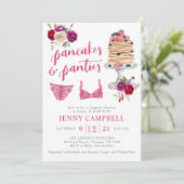 Pannenkoeken & Ondergoed Bruidsontbijt Bruiloft  Kaart (Staand voorkant)