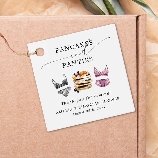 Pannenkoeken & Ondergoed Bruidsuitje Bedankjes Labels