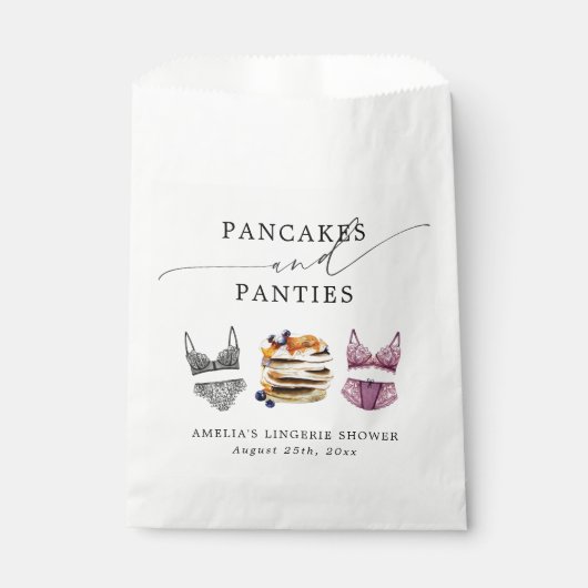 Pannenkoeken & Ondergoed Bruidsuitnodiging Bedankzakje (Voorkant)