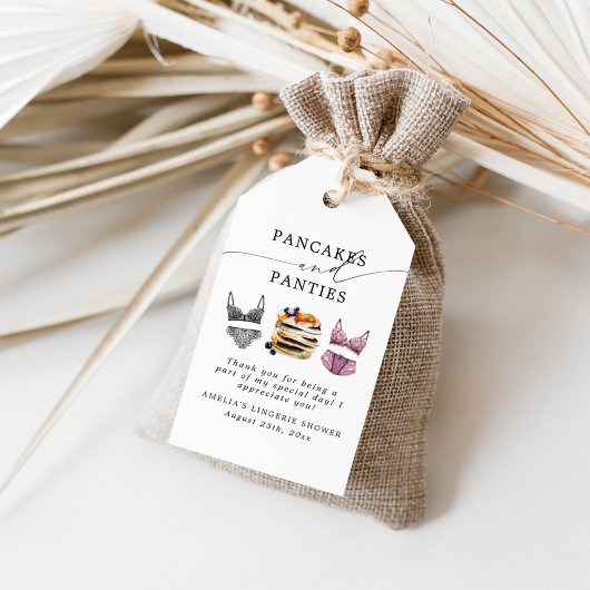 Pannenkoeken & Ondergoed Bruidsuitnodiging Cadeaulabel