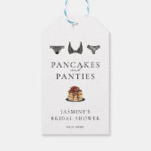 Pannenkoeken & Ondergoed Lingerie Bruidsfeest Mode Cadeaulabel (Achterkant)