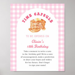 Pannenkoeken Ontbijt 1e Verjaardag Tijd Capsule te Poster