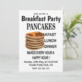 Pannenkoeken Ontbijt Pannenkoek Party Kaart (Staand voorkant)