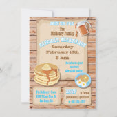 Pannenkoeken Ontbijtfeestuitnodigingen Kaart (Voorkant)
