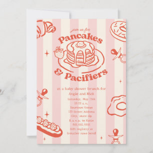 Pannenkoeken Pacifiers Doodle Girl Baby shower Bru Kaart