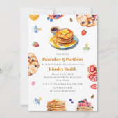 Pannenkoeken & Pacifiers Neutraal Baby shower Brun Kaart (Voorkant)