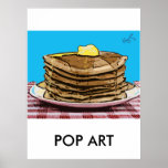 pannenkoeken, POP ART Poster<br><div class="desc">POP ART PANCAKES MAKEN EEN GROOT POSTER,  NOTA KAART OF MOK.</div>