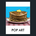 pannenkoeken, POP ART Poster<br><div class="desc">POP ART PANCAKES MAKEN EEN GROOT POSTER,  NOTA KAART OF MOK.</div>