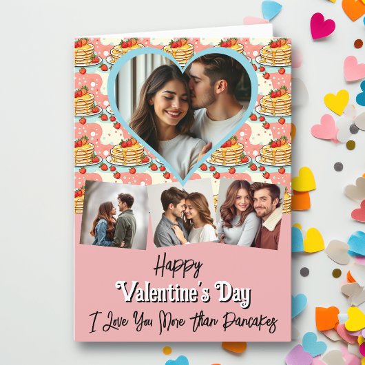 Pannenkoeken Pun Theme Valentijnsdag Kaart