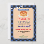 Pannenkoeken & Pyjama Feest Kerst Pyjama Blauw Kaart (Voorkant)