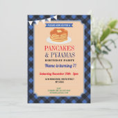 Pannenkoeken & Pyjama Feest Kerst Pyjama Blauw Kaart (Staand voorkant)