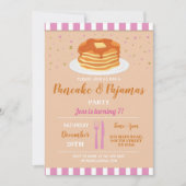 Pannenkoeken & Pyjama Feest Verjaardag Slaapfeest  Kaart (Voorkant)