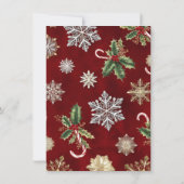 Pannenkoeken & Pyjama Kerstfeest Uitnodigingskaart Kaart (Achterkant)