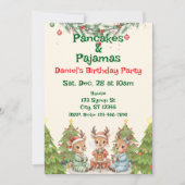 Pannenkoeken & Pyjama Kerstverjaardag Kaart (Voorkant)