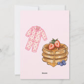 Pannenkoeken Pyjama Party Verjaardag Uitnodiging (Achterkant)