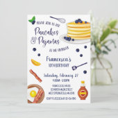 Pannenkoeken Pyjama Sleepover Verjaardag Slumber P Kaart (Staand voorkant)