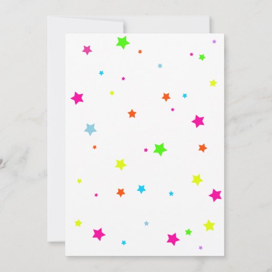 Pannenkoeken Pyjama Verjaardag uitnodigen Meisje f Kaart (Achterkant)