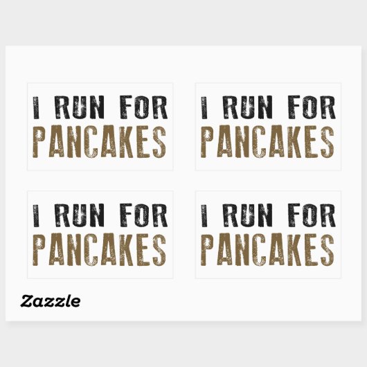 pannenkoeken rechthoekige sticker (Vel)