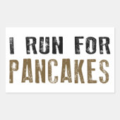 pannenkoeken rechthoekige sticker (Voorkant)