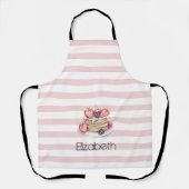 Pannenkoeken, Schort met roze strepen (Voorkant)