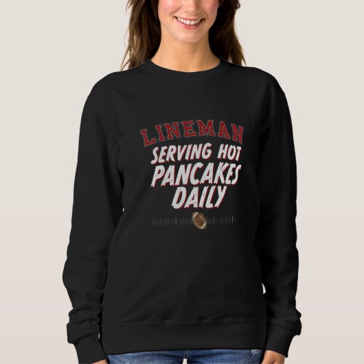 Pannenkoeken serveren per dag  grap Voetbal Linema Trui (Voorkant)