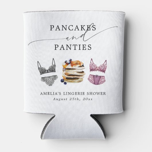 Pannenkoeken & slipjes Vrijgezellenfeest Blikjeskoeler (Voorkant)