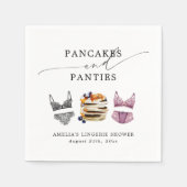 Pannenkoeken & slipjes Vrijgezellenfeest Servet (Voorkant)