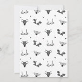 Pannenkoeken & slipjes Zwart Lingerie Vrijgezellen Kaart (Achterkant)