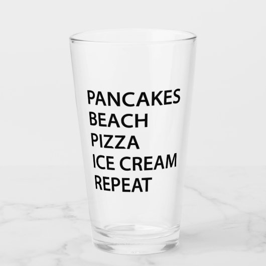 Pannenkoeken Strand Pizza Ijs Herhaal Glas (Voorkant)