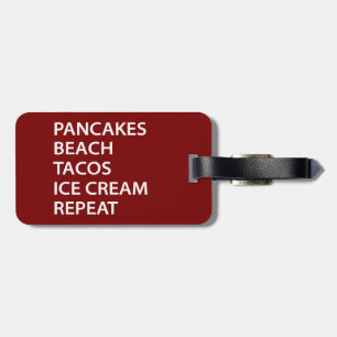 Pannenkoeken Strand Tacos Ijs Herhaal Bagagelabel