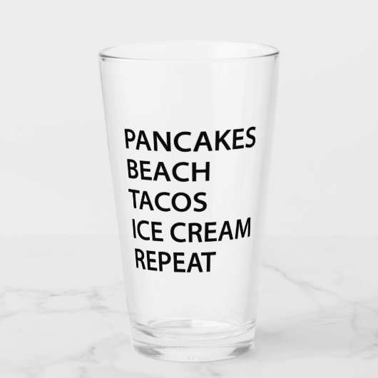 Pannenkoeken Strand Tacos Ijs Herhaal Glas (Voorkant)