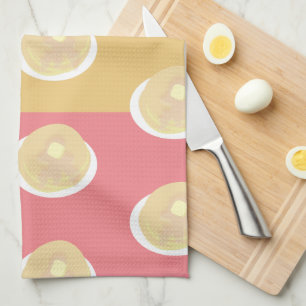 Pannenkoeken Stroop Druppelend Kleurrijk Roze Turq Theedoek