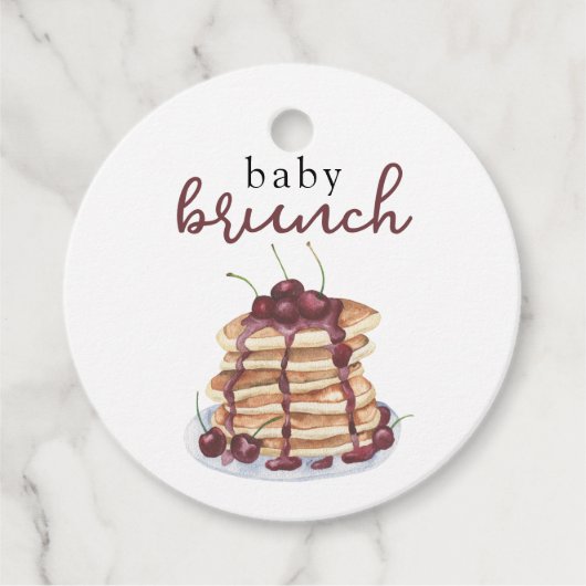 Pannenkoeken Sweet Cherry Baby shower Bedankjes Labels (Voorkant)