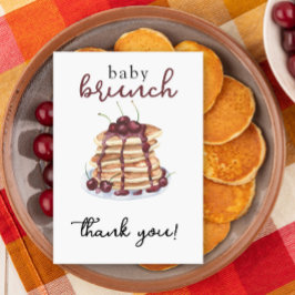 Pannenkoeken Sweet Cherry Baby shower Bedankt Card