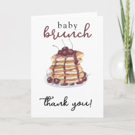 Pannenkoeken Sweet Cherry Baby shower Bedankt Card