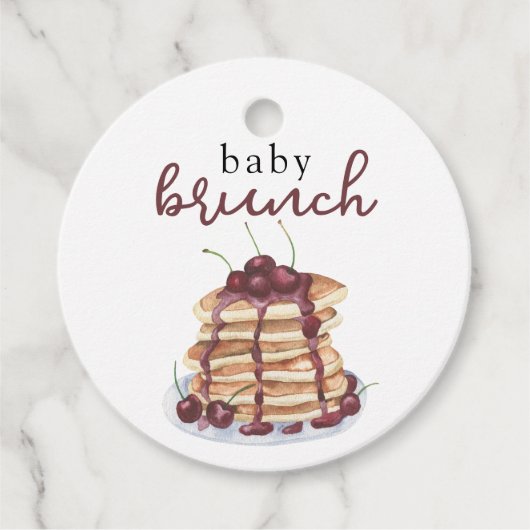 Pannenkoeken Sweet Cherry Baby shower Bedankt Card Bedankjes Labels (Voorkant)