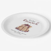 Pannenkoeken Sweet Cherry Baby shower Papieren Bordje (Gekanteld)